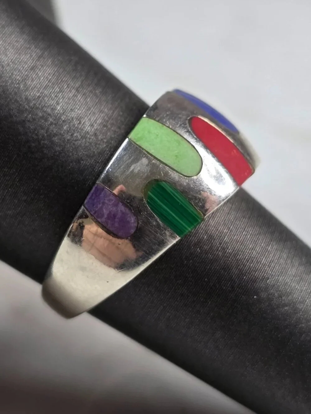Womens Vintage Estate Sterling Silver Modernist Ring 3.6g E4169